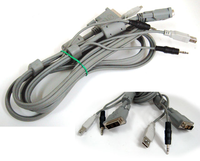 DVI-I/USB/�����ǥ��� ��³�����֥� (��K08-A947)