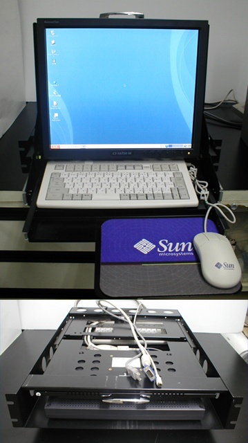 CTC SP製 Sun用 2U 16インチ液晶ドロワー キーボード/マウス