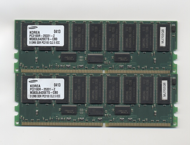 SAMSUNG 512MBx2 PC2100 DDR CL2.5 ECC Registered